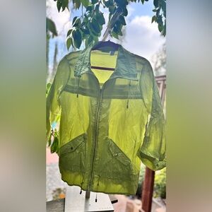 Zenergy by Chico’s Lightweight Lime Green Utility Zip Jacket – Size 2 (12)